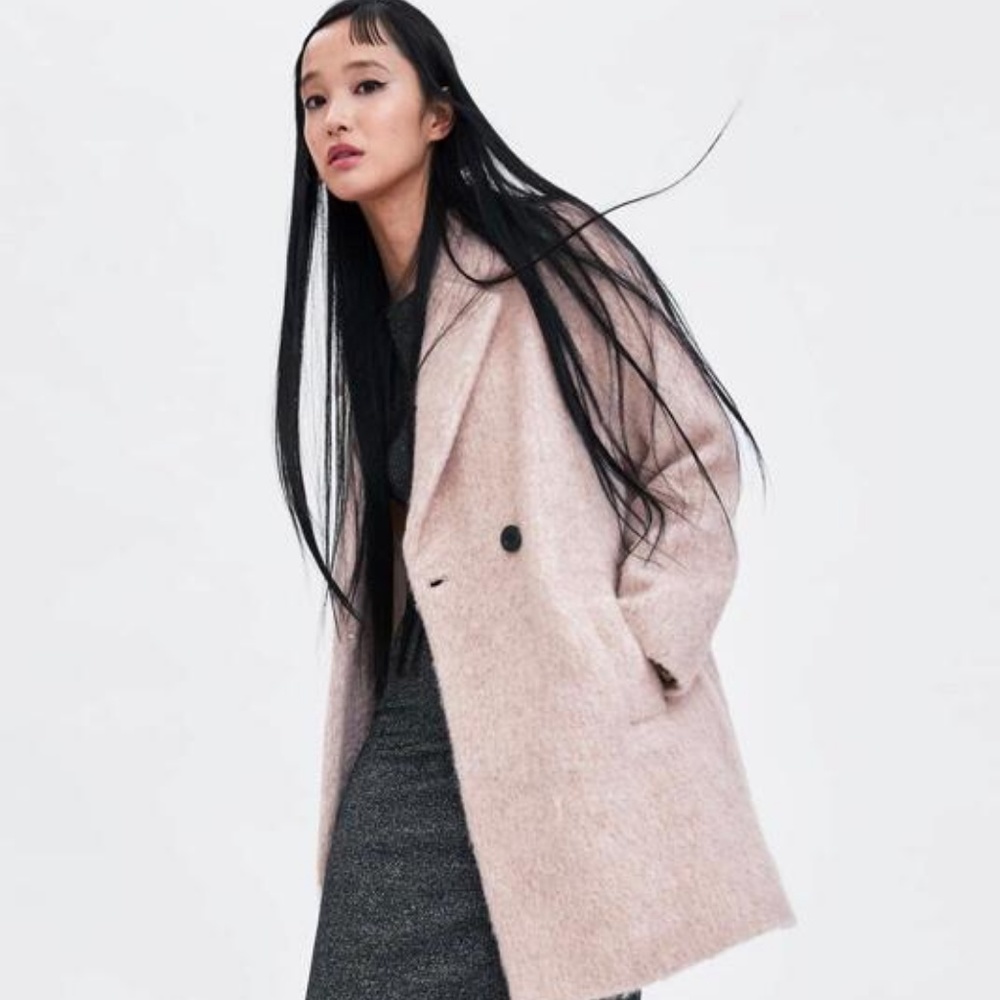 ZARA Pink Double Coat